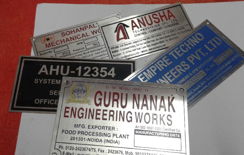  Engraved Metal Plates